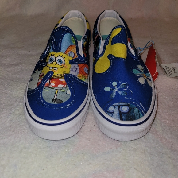 Vans x SpongeBob SquarePants Slip On Alohabob Skate Shoes Blue